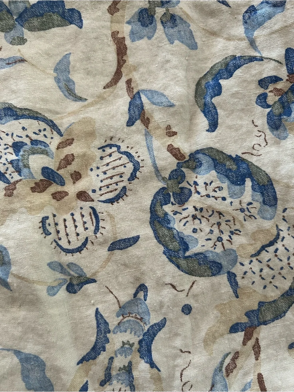 Soma Floral Heirloom Relaxed-Linen King / Cal King Duvet Cover